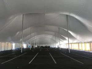 Tenda interna do hospital